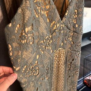 Romeo & Juliet Seafoam Lace Midi Dress